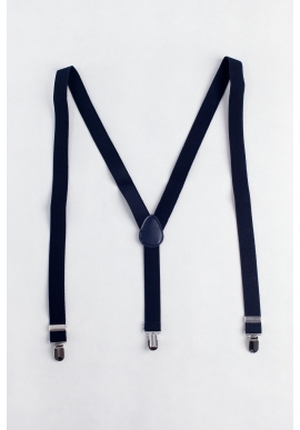 Men's Elastic Suspenders in Navy