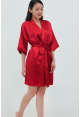 Luxe Satin Robe in Red