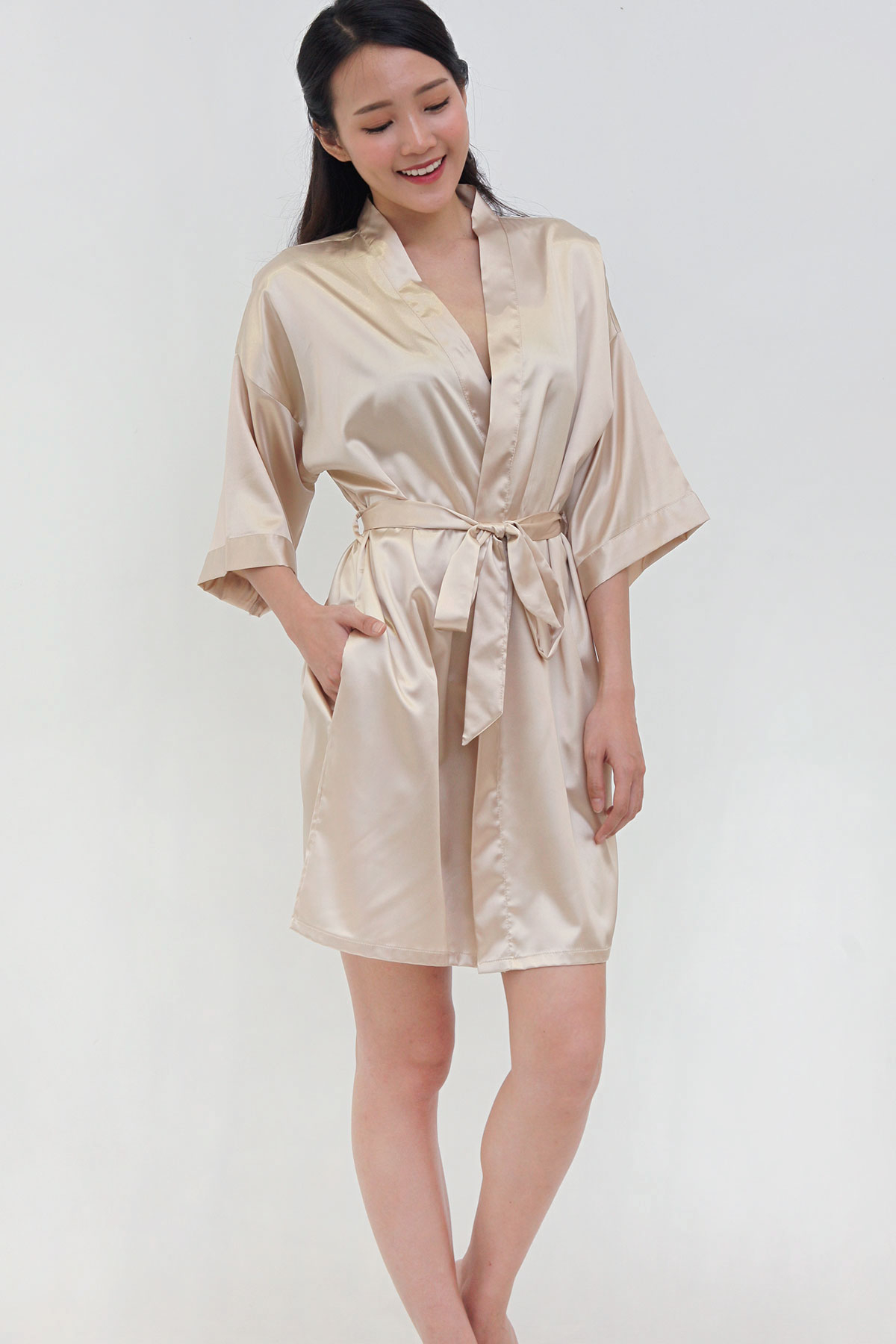 Champagne 2025 satin robe