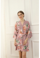 Petra Floral Ruffle Robe in Mauve