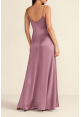 Brooke V Satin Slit Dress